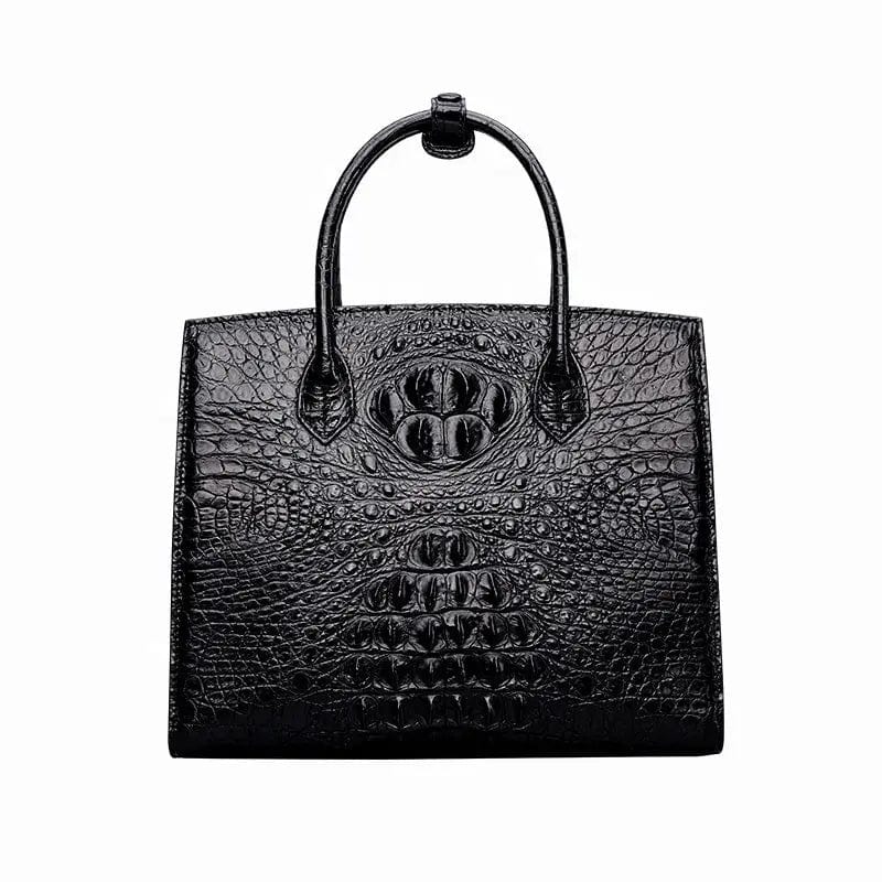 Office lady premium handbag custom leather handbag with crocodile skin in good quality