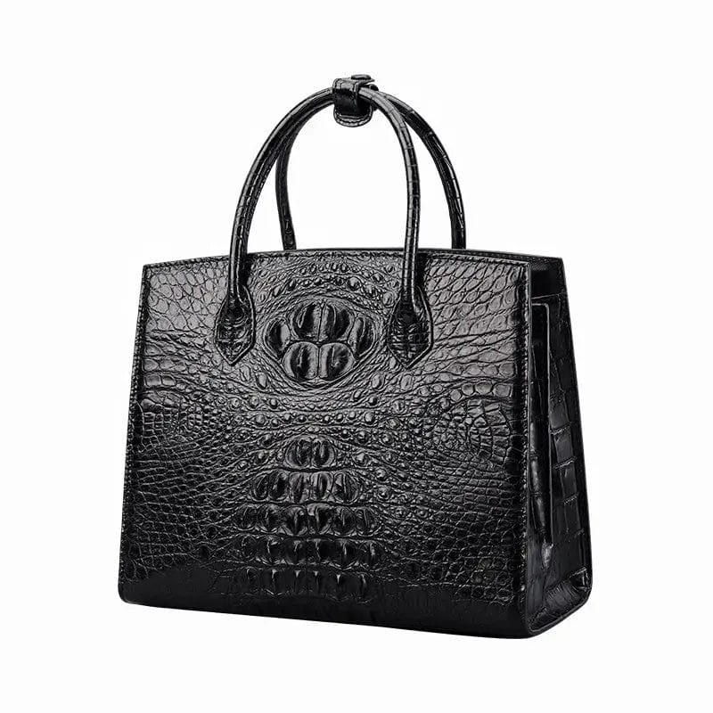 Office lady premium handbag custom leather handbag with crocodile skin in good quality