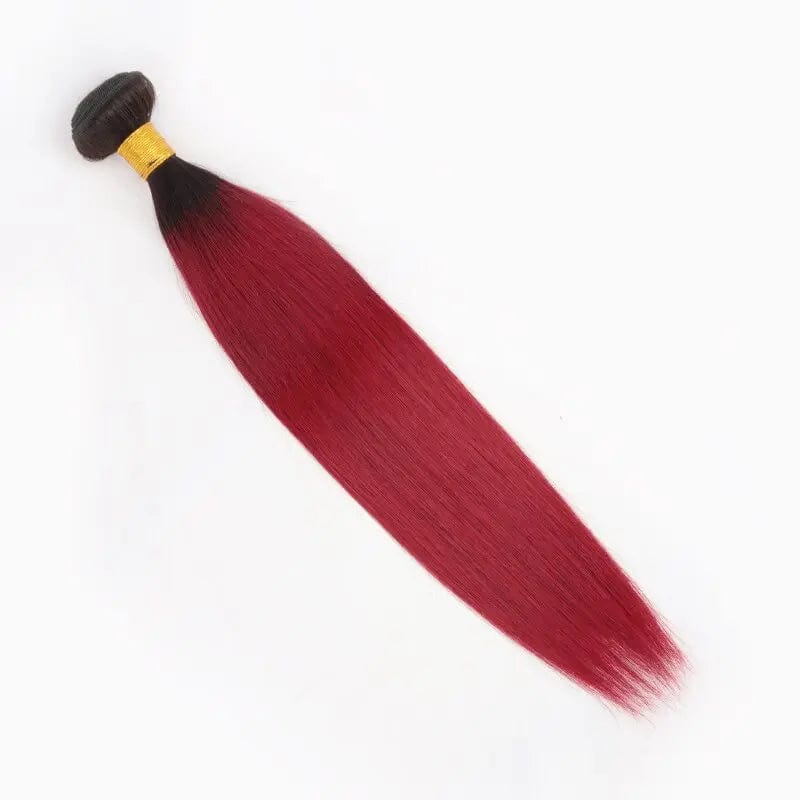 Ombre Human Hair Bundles 1B Burgundy