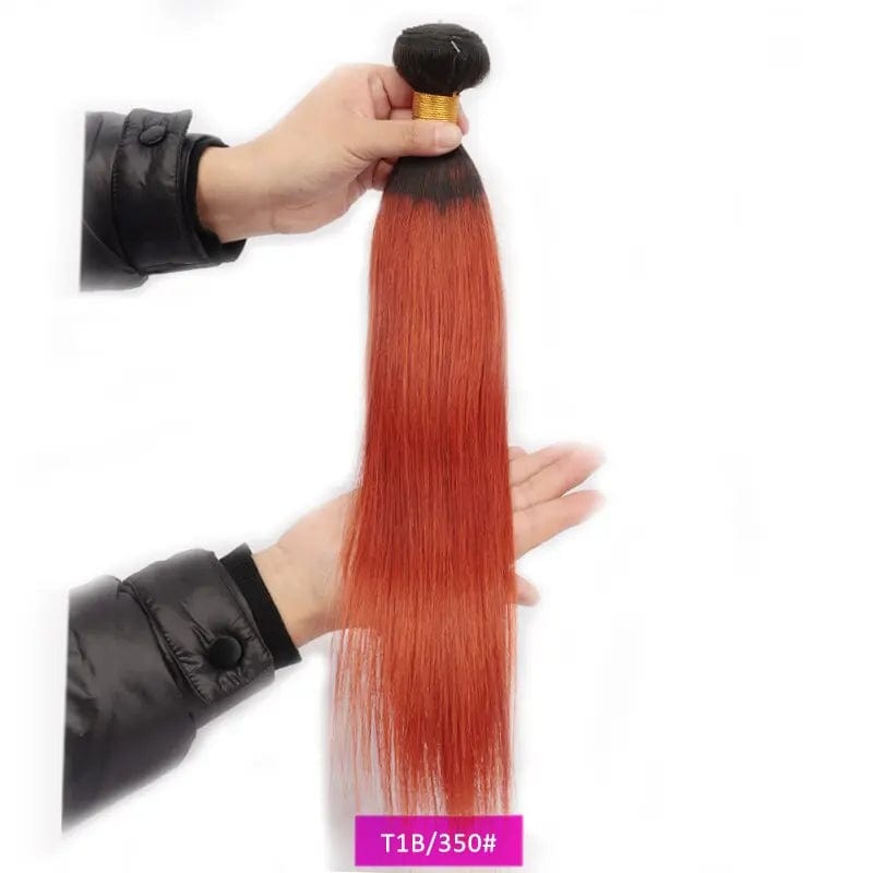 Ombre Human Hair Bundles 1B Burgundy