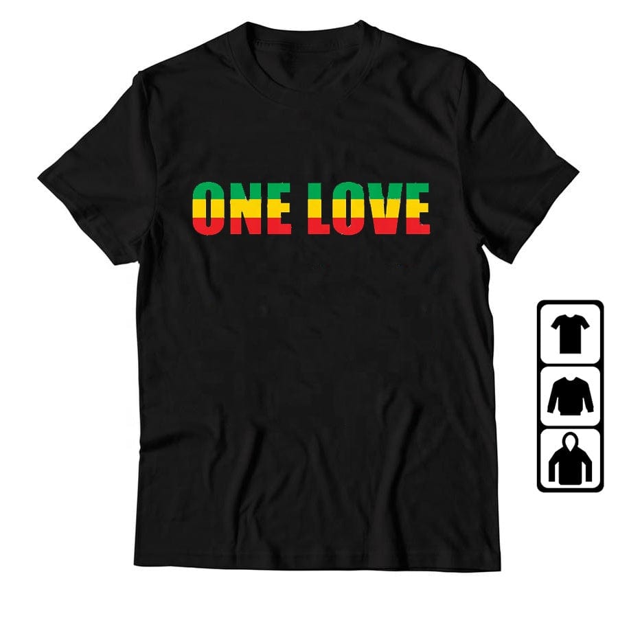 One Love Rasta Reggae Tee-Shirt Retro Gothic T Shirt Emo Punk Fashionable Tops Japanese T Shirts Hippie Goth Tshirts