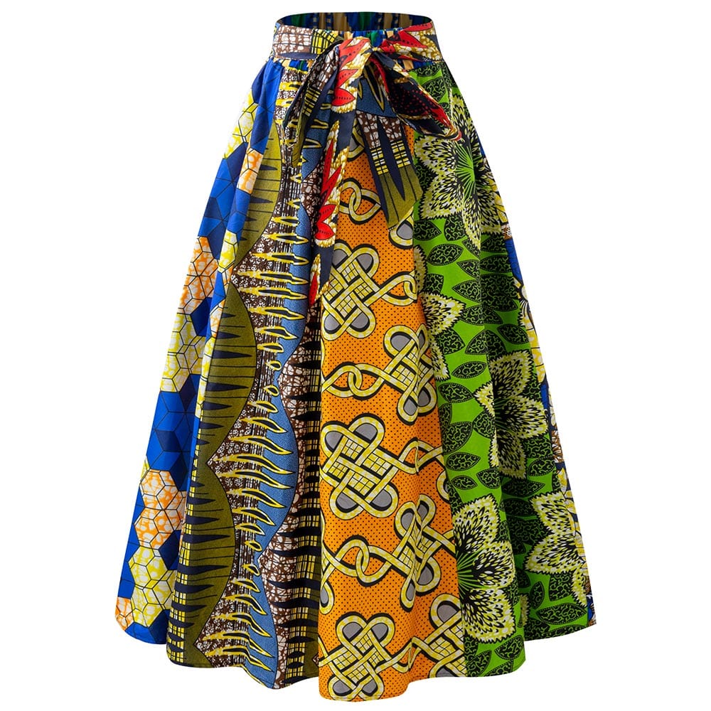 ONESIZE / 1 High Quality Woman Skirts Batik Style African Print Dress High Waist Ethnic Clothing Ankara long african skirts