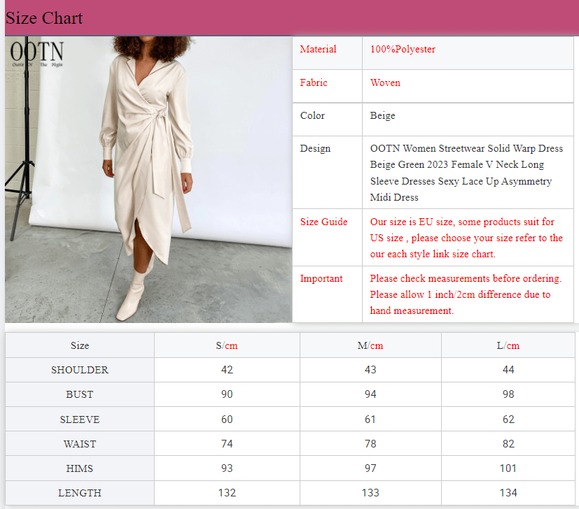 OOTN Women Streetwear Solid Warp Dress Beige Green 2023 Female V Neck Long Sleeve Dresses Sexy Lace Up Asymmetry Midi Dress