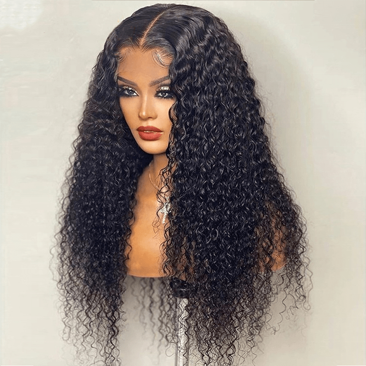 Original Afro Kinky Curly 400% High Density Full Cuticle Aligned Human Hair HD Lace Frontal Closure Wigs