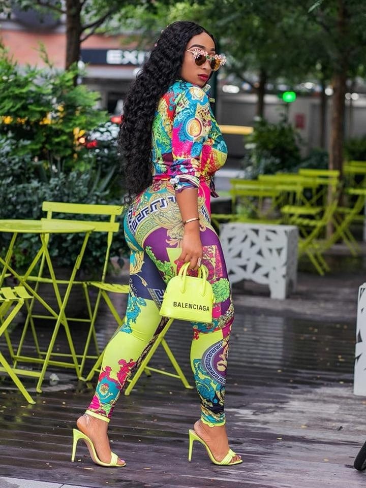 OUDINA Boutique In Stock Fashion Womens Clothing Digital Printing Two Piece Set Women's Sets