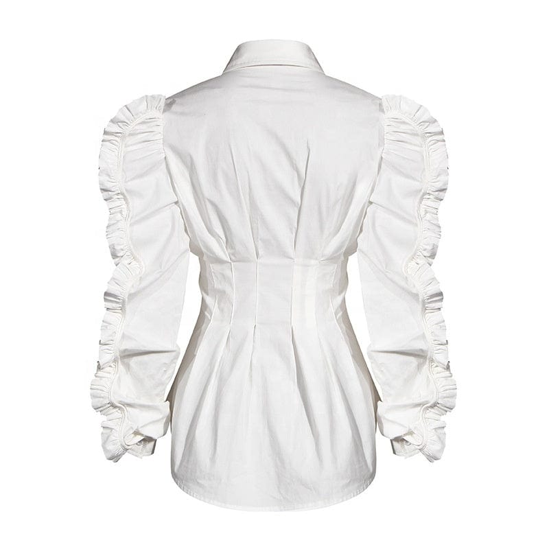 OUDINA New Casual Button Down Shirts Long Sleeve Fashion Tops Blouse Shirt For Women