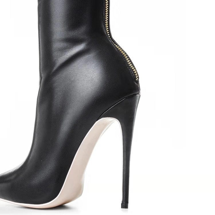 PDEP 2022 new arrival of ladies knee high boots black zip up high heel sexy boots for women