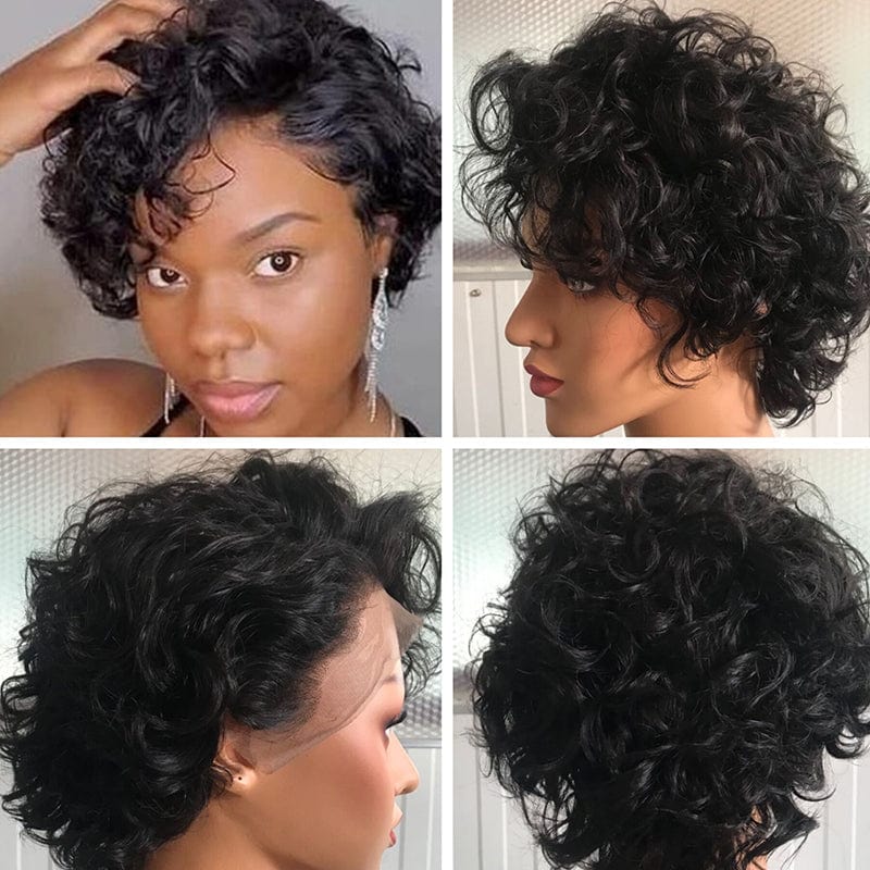 Perruque High Quality Wholesale Virgin Pixie Blond Short Wigs For Black Women Lace Front Pixie Cut Human Hair Wigs