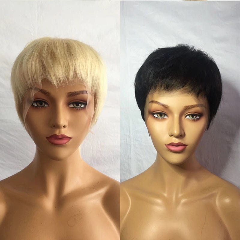 Perruque High Quality Wholesale Virgin Pixie Blond Short Wigs For Black Women Lace Front Pixie Cut Human Hair Wigs