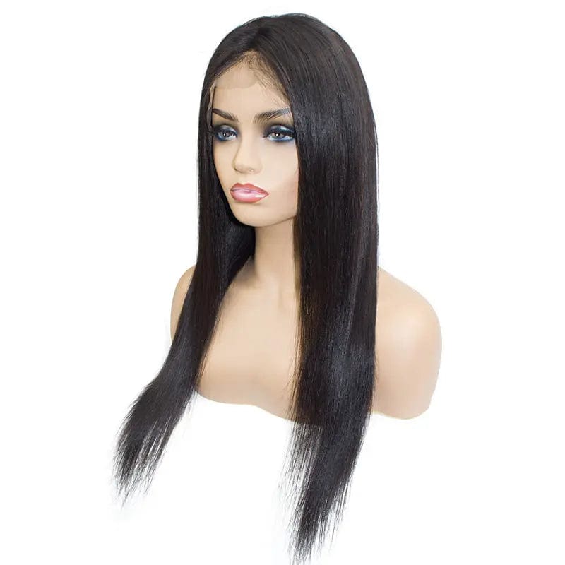 Peruvian Lace Front Wigs Natural Straight Full Cuticle Human Hair Wig For Black Women Glueless Cuticle Aligned Lace Frontal Wigs