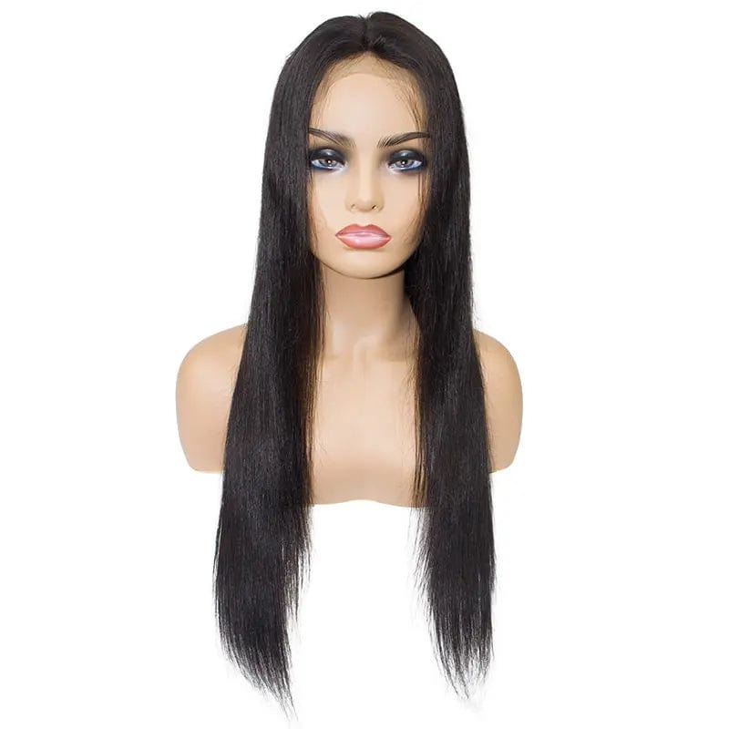 Peruvian Lace Front Wigs Natural Straight Full Cuticle Human Hair Wig For Black Women Glueless Cuticle Aligned Lace Frontal Wigs