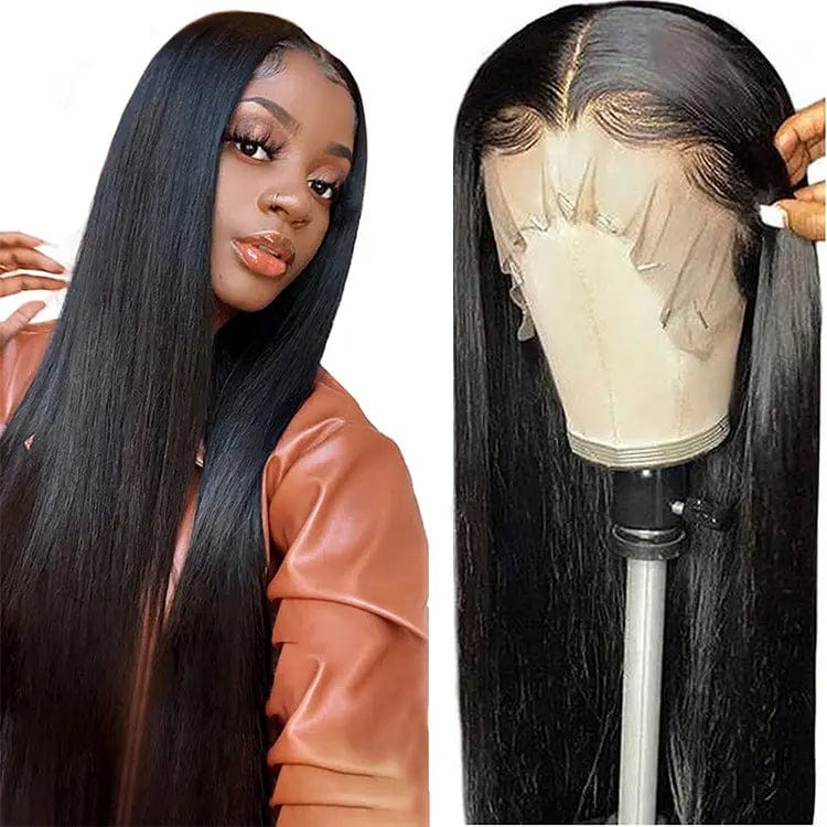 Peruvian Lace Front Wigs Natural Straight Full Cuticle Human Hair Wig For Black Women Glueless Cuticle Aligned Lace Frontal Wigs