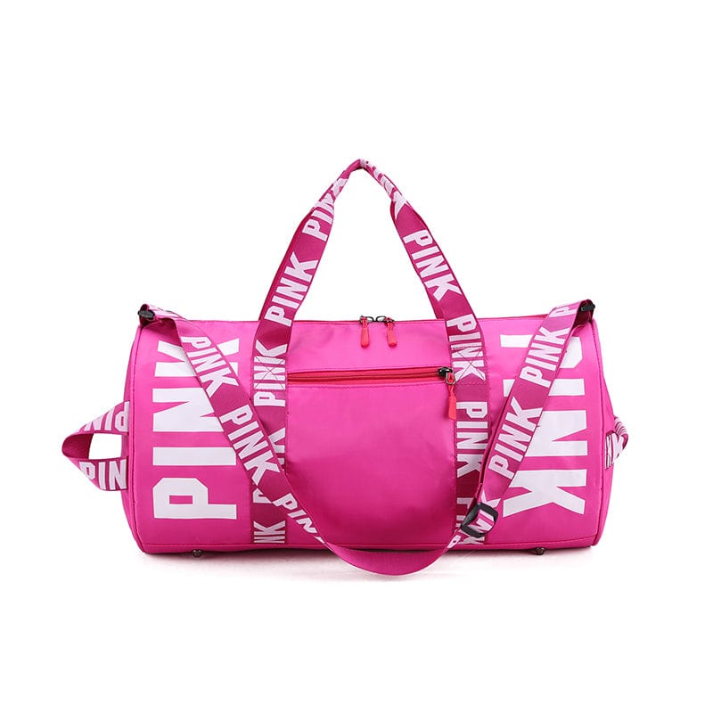 Pink New Zipper Weekender Sport Gym Outdoor Pink Ladies Travel Bag Luggage Waterproof Duffle Fitness Bag Women