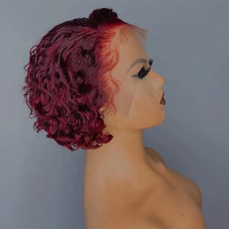 Pixie Cut Short Water Wave Curly