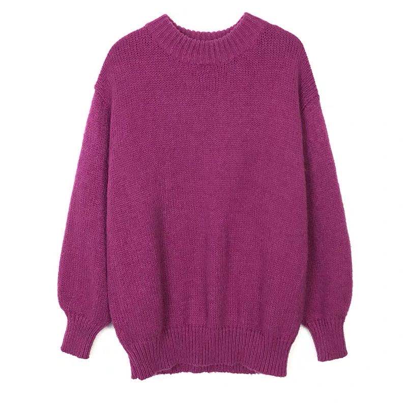 Plus Size / Red Sweater Jumper Woman Knitwear Turtleneck Long Set Wholesale