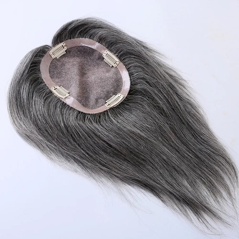 Popular 8 inches short style mono gray hair