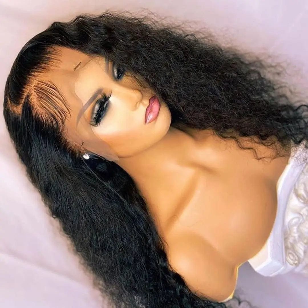 Popular Brazilian Kinky Curly Wig Human Hair Wigs For Women Lace front Wig Non-Remy Hair With Baby Hair Sale