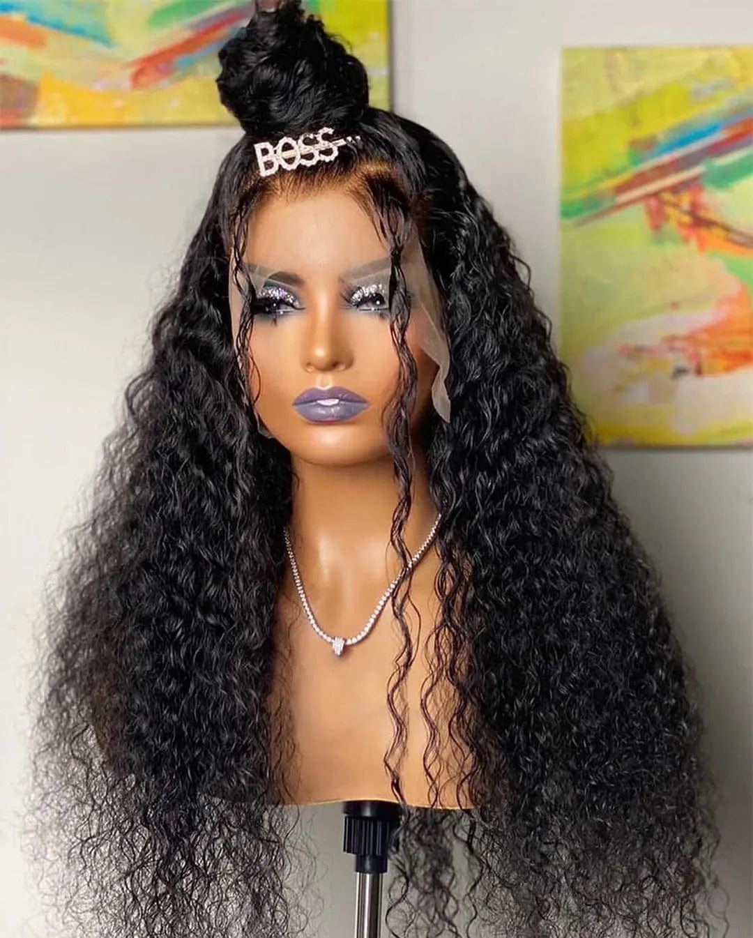 Popular Brazilian Kinky Curly Wig Human Hair Wigs For Women Lace front Wig Non-Remy Hair With Baby Hair Sale