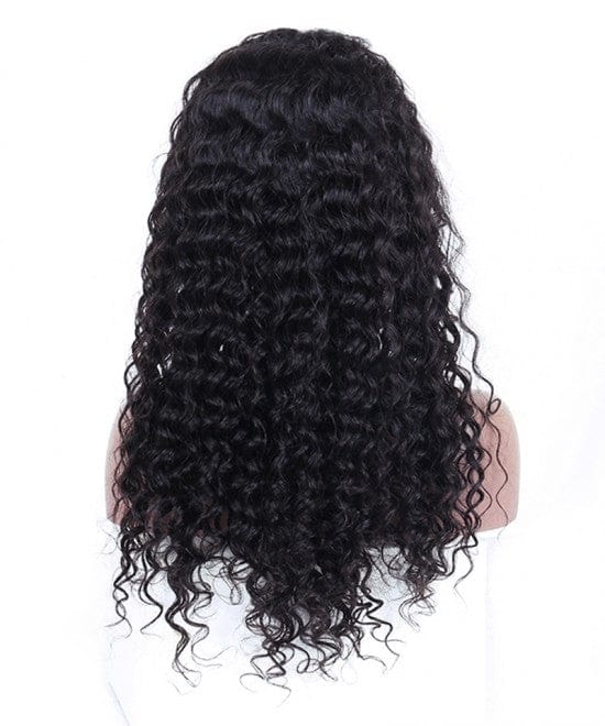 Pre-Made Scalp Glueless 13x6 Lace Frontal Wigs Human Hair With Pre Plucked Baby Hair Brazilian Deep Curly High Density