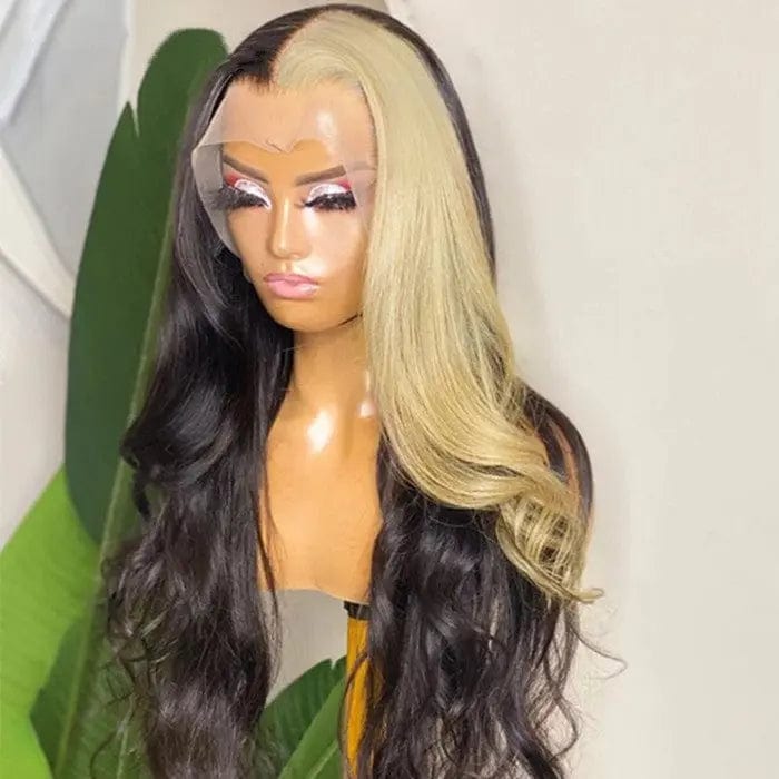 Professional Hair Vendors 1B/Blonde Loose Wave Human Virgin Hair 13*4 Transparent HD Lace Front Wigs