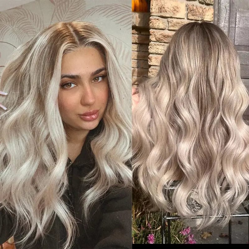 Professional Hair Vendors Highlight  Blonde Human Virgin Hair 13*4 Transparent HD Lace Front Wigs