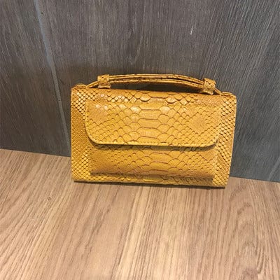 Pu Leather Women Shoulder Bags Snake Animal Chain Clutch Luxury Small Designer  Python Pattern Handbags