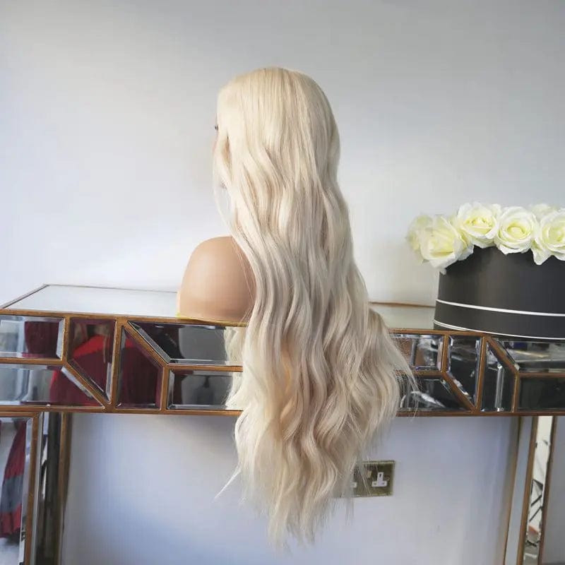 Pure Platinum Blonde Human Hair Wigs