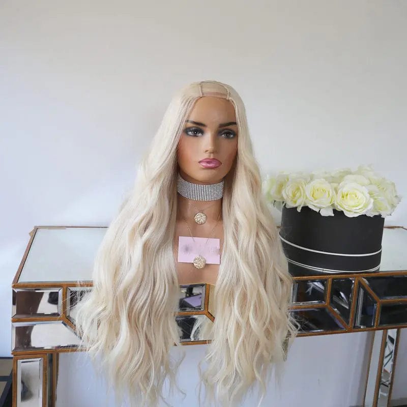 Pure Platinum Blonde Human Hair Wigs