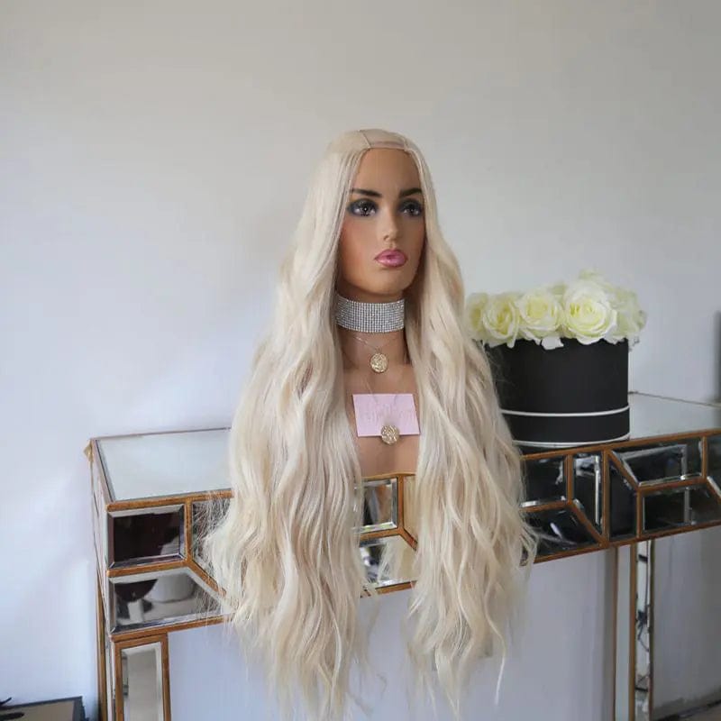 Pure Platinum Blonde Human Hair Wigs