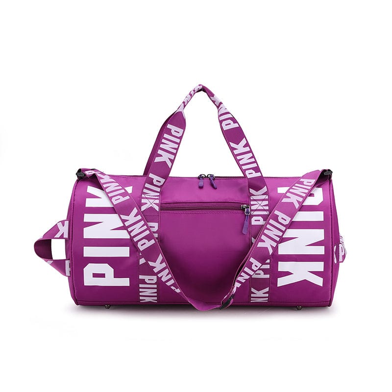 Purple New Zipper Weekender Sport Gym Outdoor Pink Ladies Travel Bag Luggage Waterproof Duffle Fitness Bag Women