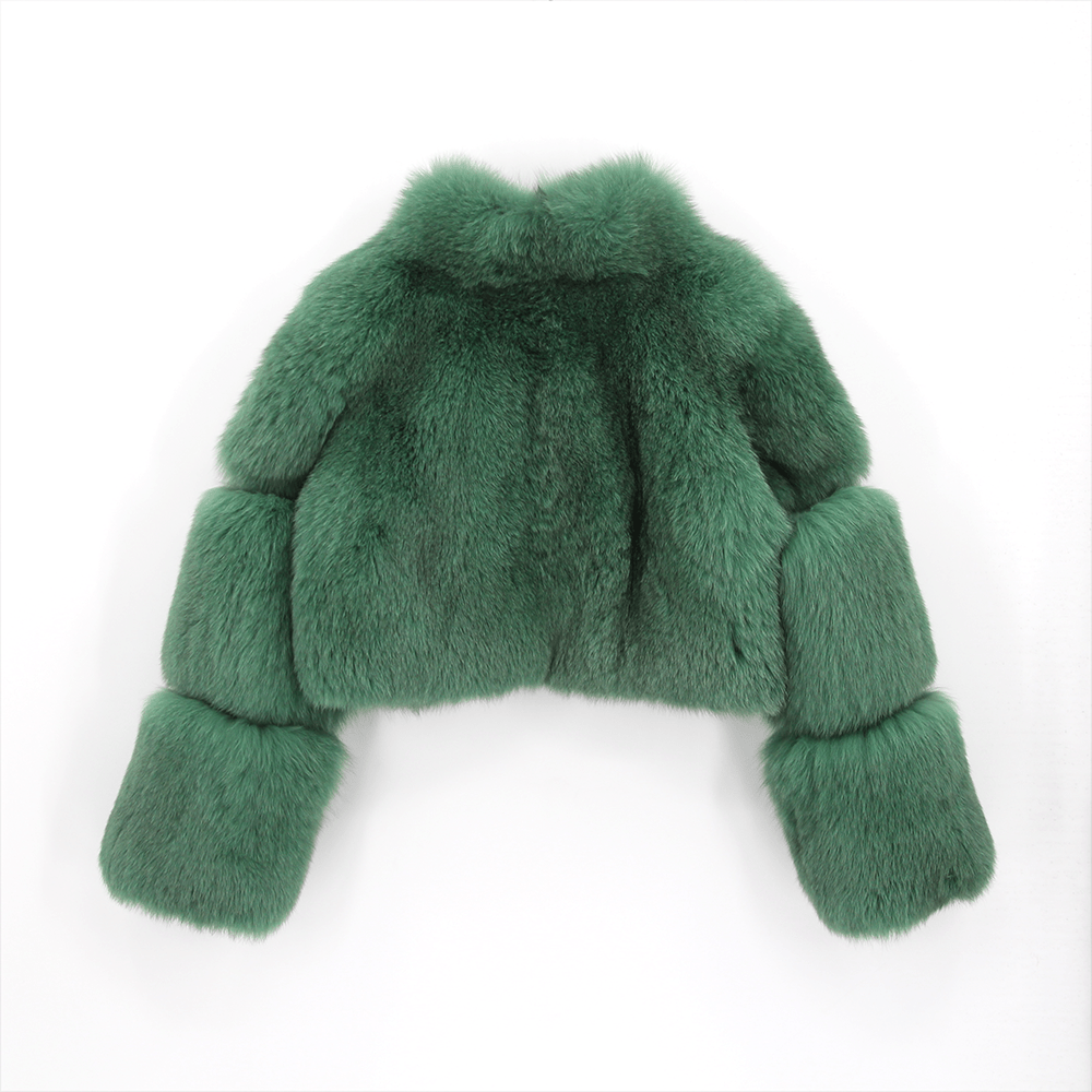 QIUCHEN QC22062 2022 New Luxurious Fluffy Women Fashion High Quality Fox Fur Coat Winter Warm Cropped Jacket