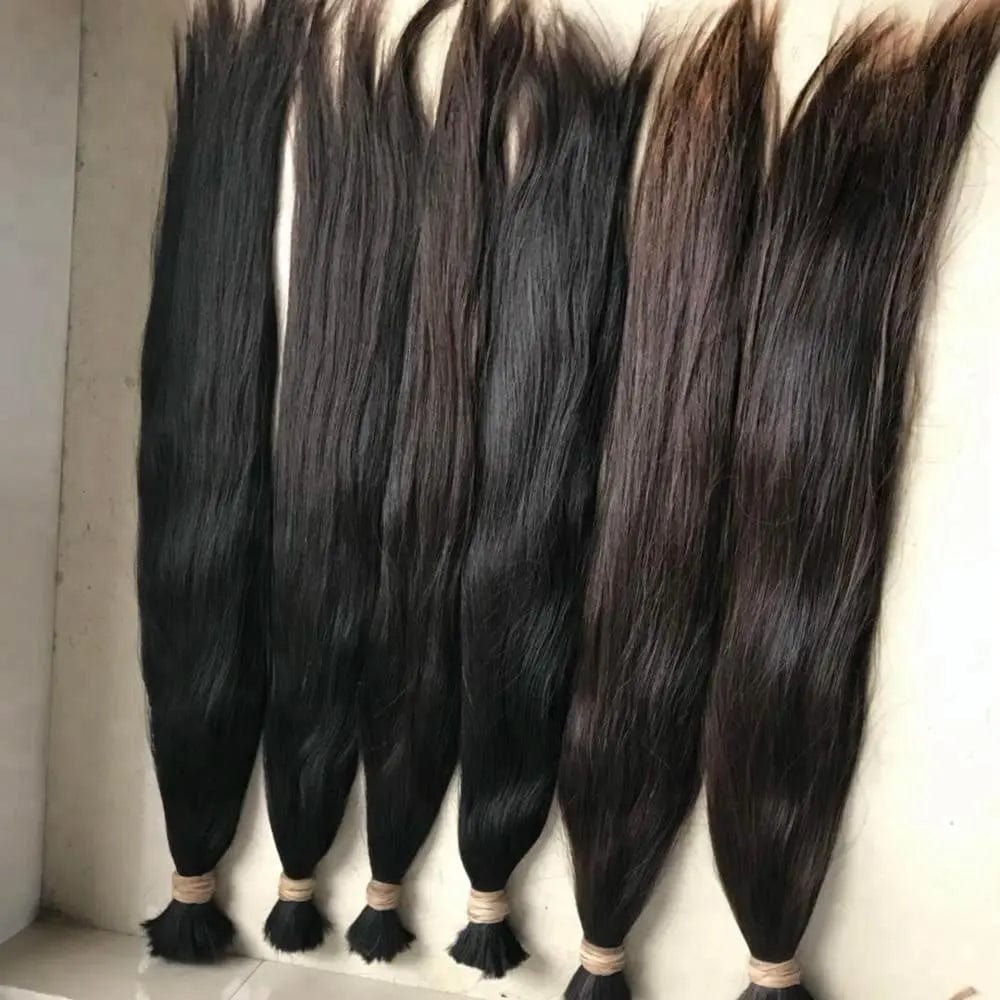 raw brazilian straight human braiding hair bulk no weft