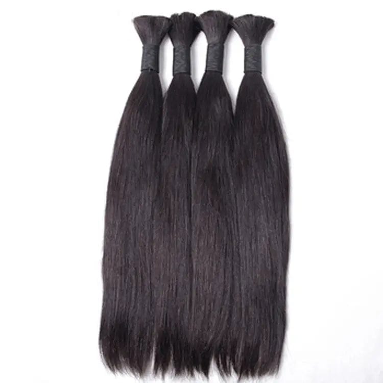 raw brazilian straight human braiding hair bulk no weft