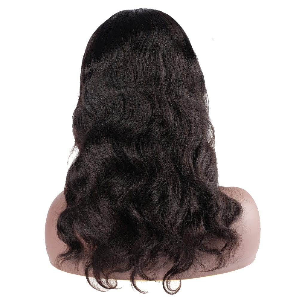 Rebecca None Lace Wigs Remy Human Hair Non lace front Glueless Machine Made Wigs Body Wave Human Hair Wigs with Bangs