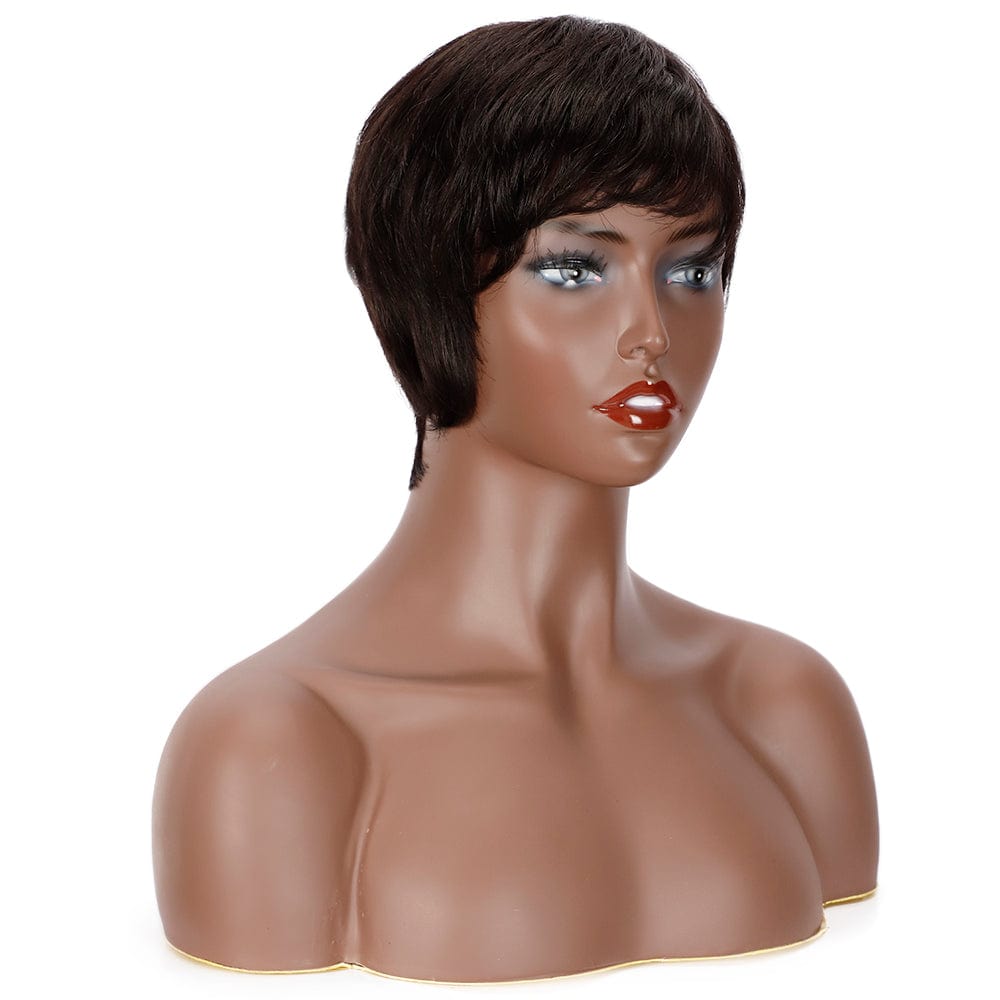 Rebecca Short Pixie Cut Bob Wig Straight Human Hair Glueless Lace Frontal Wig for Black Women Plucked With Baby Hair