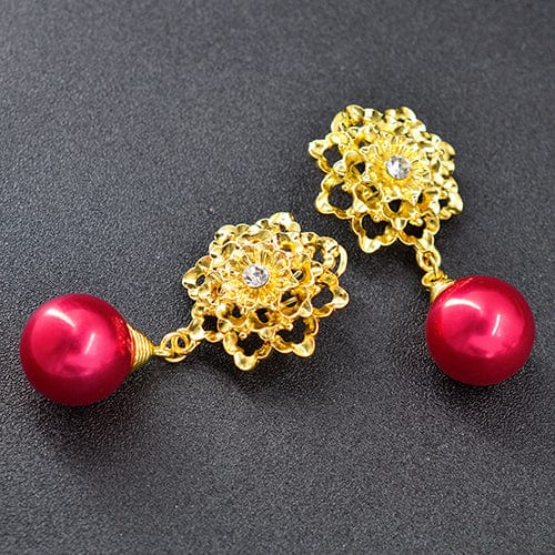 Red Handmade earrings unique earings fashion flower jewelry for women new arrival designer earrings