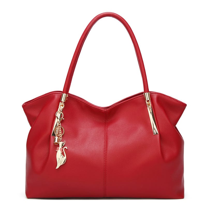 Red new trend fashion trends ladies bags ladies tote PU leather  handbag