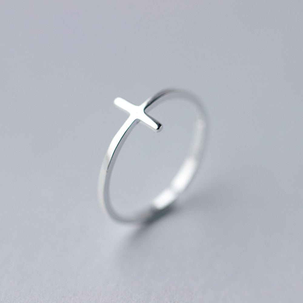 Resizable / Women Ring / silver Personality Jewelry Jesus Cross Adjustable Ring Fashion Jewelry 925 Sterling Silver Rings