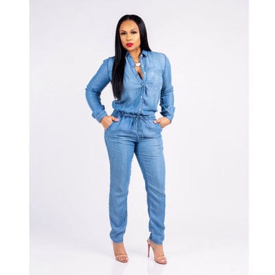 Retail Fast Shipping New Fashion Strap Jeans Women Summer Denim Slim Casual jumpsuit