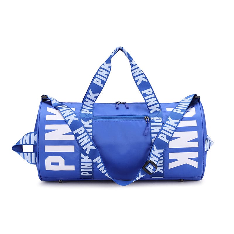 Royal Blue New Zipper Weekender Sport Gym Outdoor Pink Ladies Travel Bag Luggage Waterproof Duffle Fitness Bag Women