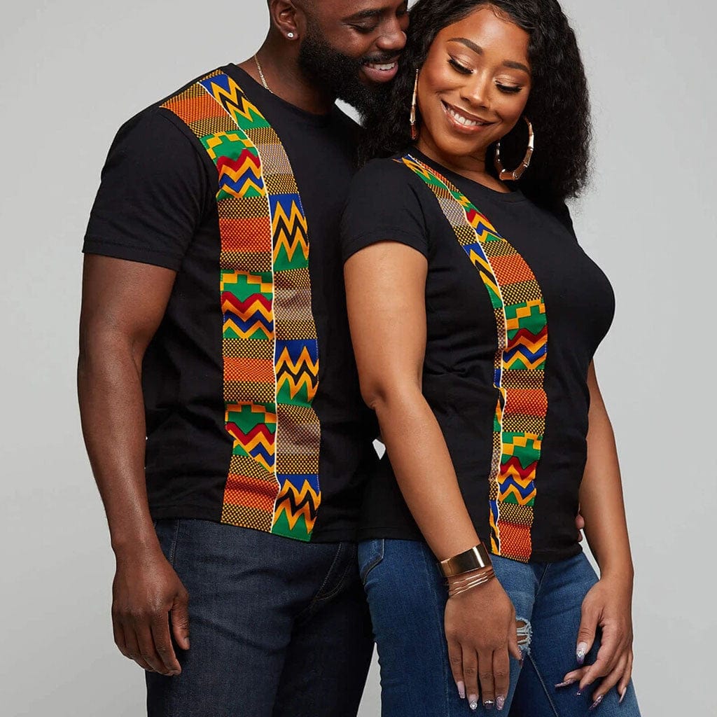 S-2XL Custom Camiseta Couple T Shirt O-neck Short Sleeve Casual Tee Tops African Style Ethnic T-shirt For Women Men unisex