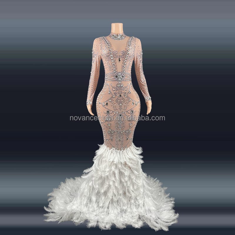 S / as picture Nocance New Years Eve Party Supplies 2023 Crystal Diamond New Pattern Spandex Dress Ropa Materna Maternity Dress For Photoshoot