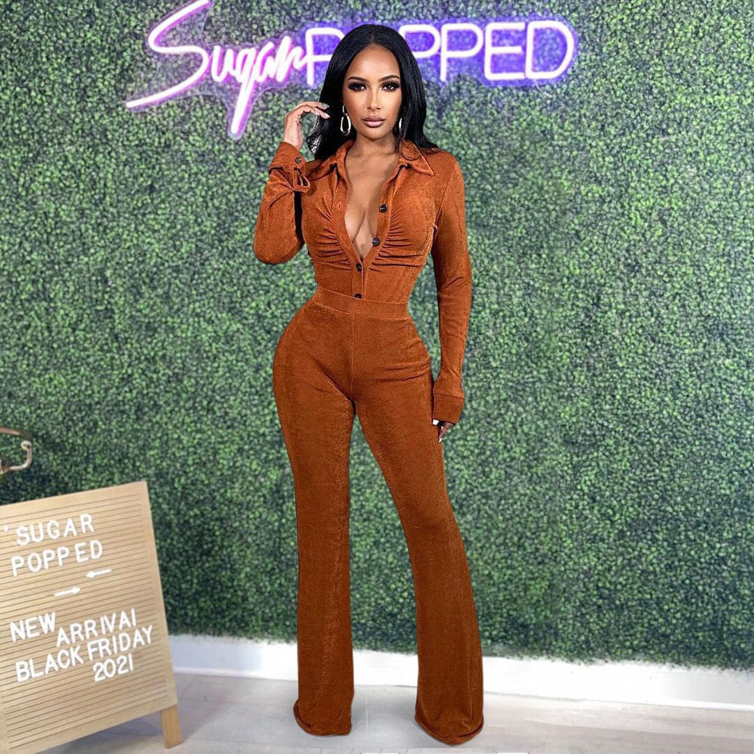 S / Brown Fall 2023 Women Clothes Sweatsuits Velour Tracksuits Velvet Winter 2 Piece Sets Clothes For Women 2022 Fall Streetwear