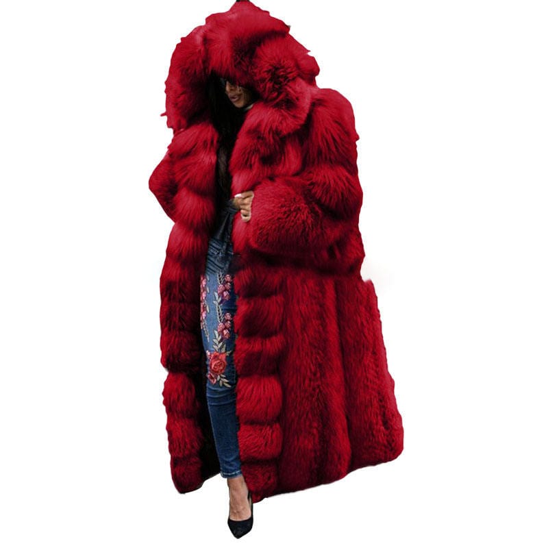 S / Red Wholesale Custom Oversize Leopard Teddy Bear Fur Coat Women /sheep Shearling Jacket Plus Size Long Real Fur Teddy Coat Women