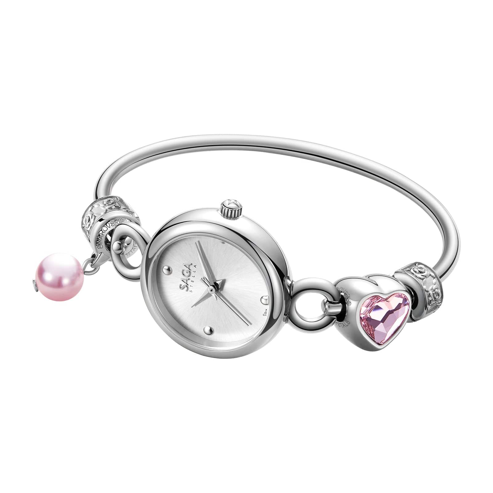 SAGA 53586 Bracelet Women Watch And  Sets Ladies Pearl  Watches With  Crystal Bracelets