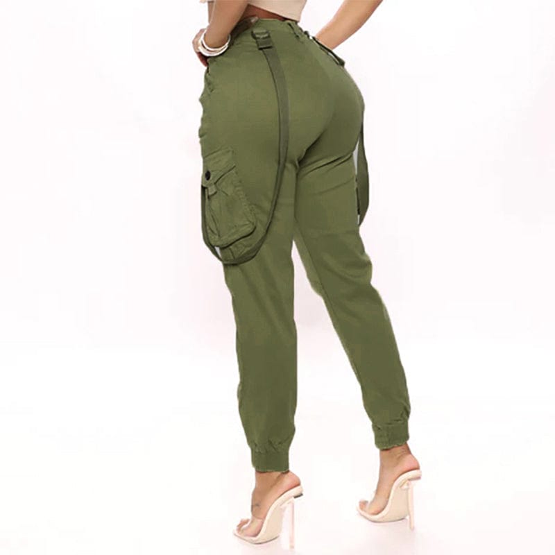 Sandtree K22PT345 2022 Pockets Zipper Ribbon Cargo Pants & Trousers Women Wholesale Women Jeans pantalones  Jeans Women