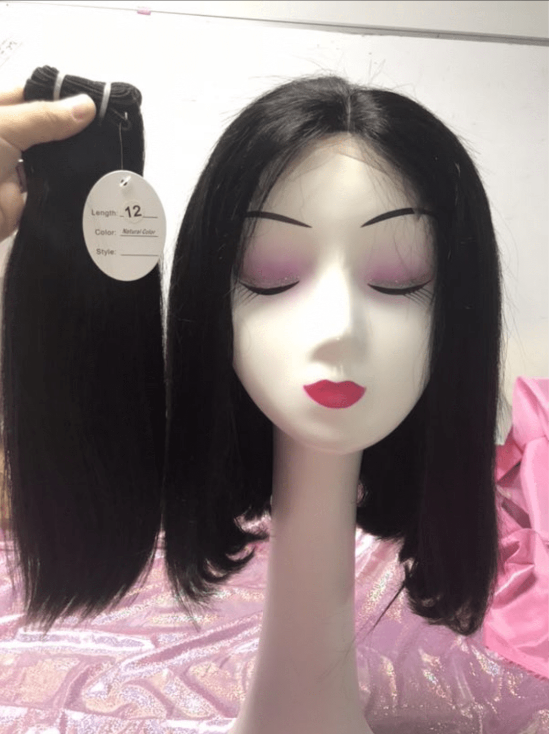 Sexy Lady Hair Natural Black Human Hair Closure Short Bob Wig For Black Women