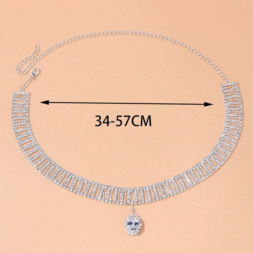 SHIHAN 2023 New Rhinestone Choker Necklace Jewelry Shiny Diamond Crystal Necklaces Jewelry For Women Birthday party Accessories