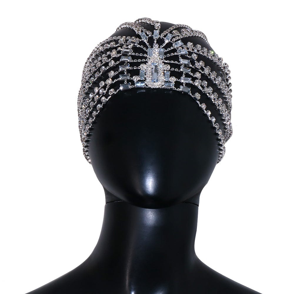 SHIHAN 2023 Silver Crystal Headpiece Bridal Jewelry Party Accessory Fashion Jewelry Bohemian Hair Accessories Hat Luxury