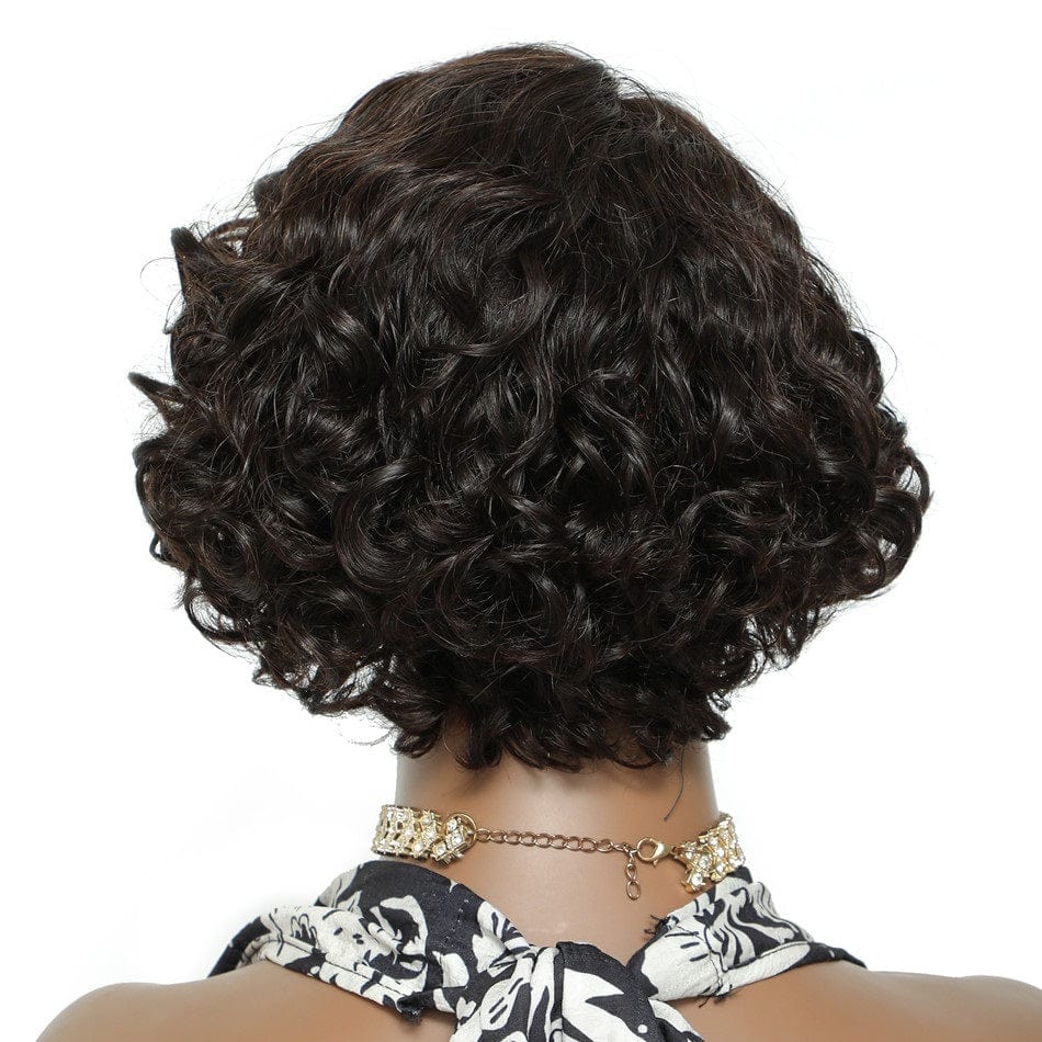 Short Bob Lace Front Wigs Natural Brazilian Remy Human Hair Wigs for African Women Pixie Cut Lace Part Wig